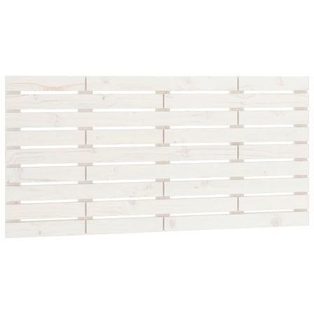 Tête de lit murale Blanc 126x3x63 cm Bois massif de pin