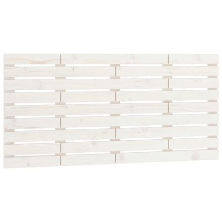 Tête de lit murale Blanc 146x3x63 cm Bois massif de pin