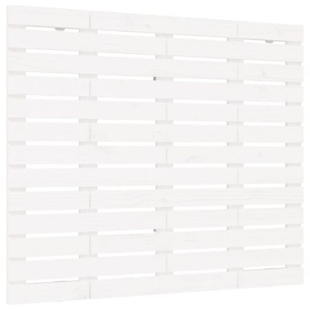 Tête de lit murale Blanc 146x3x91,5 cm Bois massif de pin