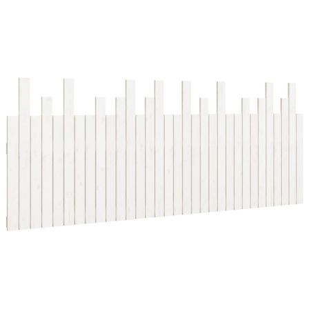 Tête de lit murale Blanc 204x3x80 cm Bois massif de pin