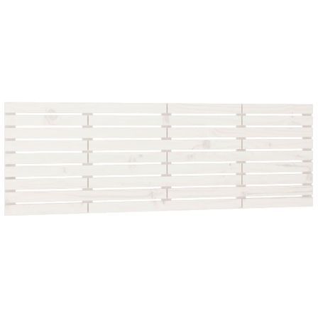 Tête de lit murale Blanc 206x3x63 cm Bois massif de pin