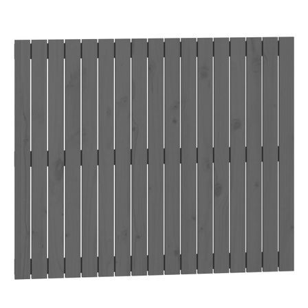 Tête de lit murale Gris 108x3x90 cm Bois massif de pin