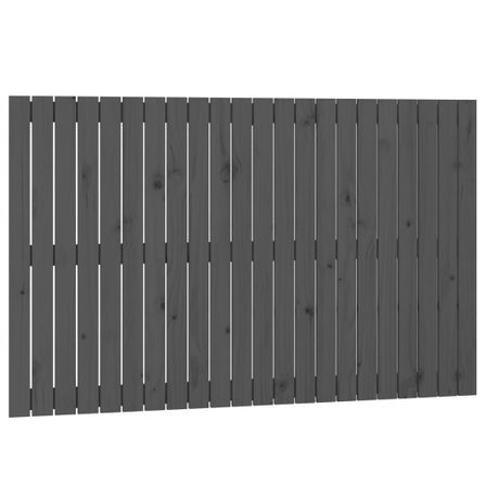 Tête de lit murale Gris 140x3x90 cm Bois massif de pin