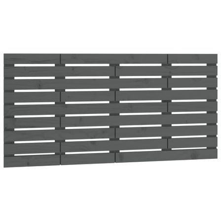 Tête de lit murale Gris 141x3x63 cm Bois massif de pin