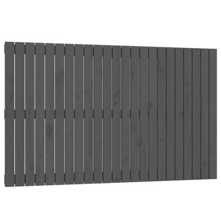 Tête de lit murale Gris 147x3x90 cm Bois massif de pin