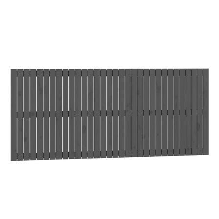 Tête de lit murale Gris 204x3x90 cm Bois massif de pin