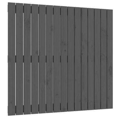 Tête de lit murale Gris 95,5x3x90 cm Bois massif de pin