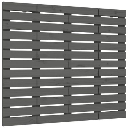 Tête de lit murale Gris 96x3x91,5 cm Bois massif de pin