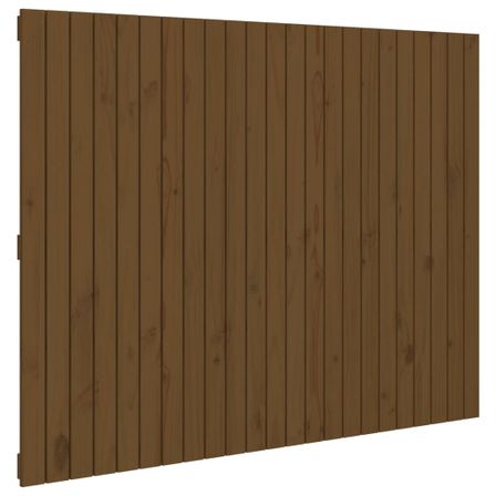 Tête de lit murale Marron miel 146,5x3x110cm Bois massif de pin