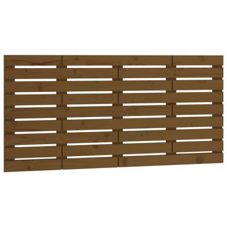 Tête de lit murale Marron miel 156x3x63 cm Bois massif de pin