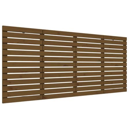 Tête de lit murale Marron miel 156x3x91,5 cm Bois massif de pin