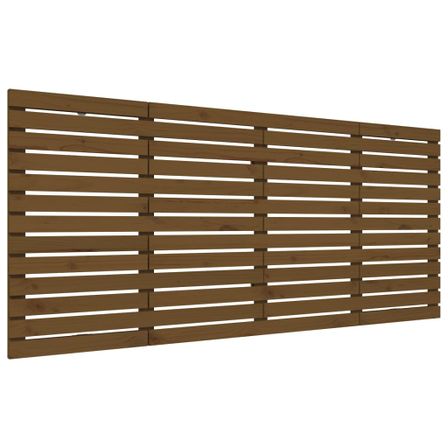 Tête de lit murale Marron miel 166x3x91,5 cm Bois massif de pin
