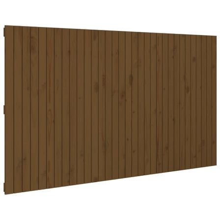 Tête de lit murale Marron miel 204x3x110 cm Bois massif de pin