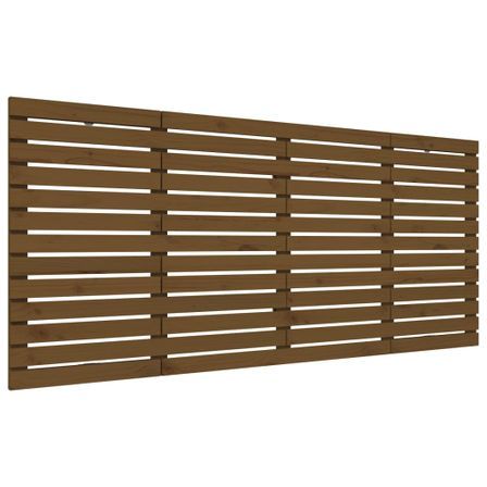 Tête de lit murale Marron miel 206x3x91,5 cm Bois massif de pin