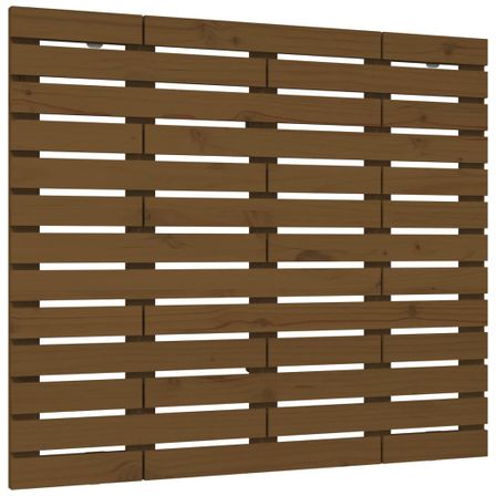 Tête de lit murale Marron miel 81x3x91,5 cm Bois massif de pin