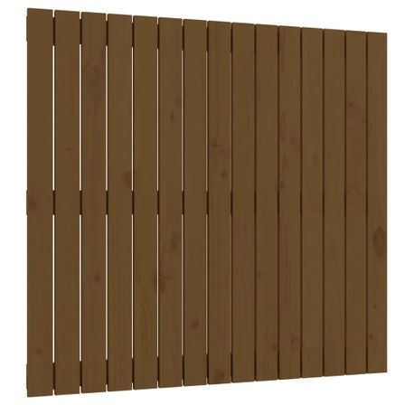 Tête de lit murale Marron miel 95,5x3x90 cm Bois massif de pin