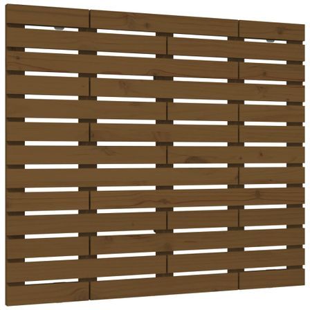 Tête de lit murale Marron miel 96x3x91,5 cm Bois massif de pin