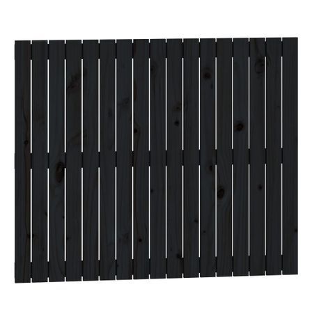 Tête de lit murale Noir 108x3x90 cm Bois massif de pin
