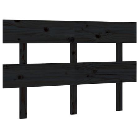 Tête de lit Noir 138x3x81 cm Bois massif de pin