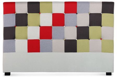 Tête de lit patchwork capitonnée rouge Kiala 180 cm