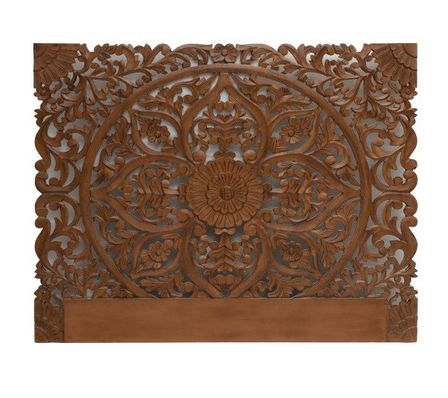 Tête de lit provençale bois sculpté foncé Siera 160