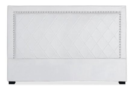 Tête de lit simili cuir blanc Mathy 180