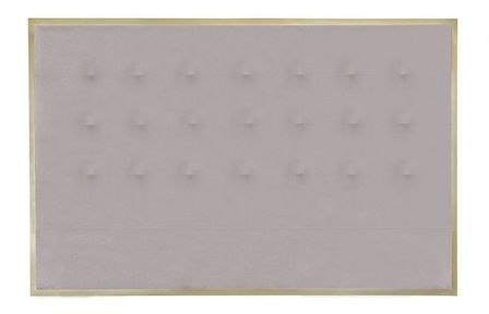 Tête de lit tissu beige et métal doré Reine 160 cm