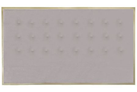 Tête de lit tissu beige et métal doré Reine 180 cm
