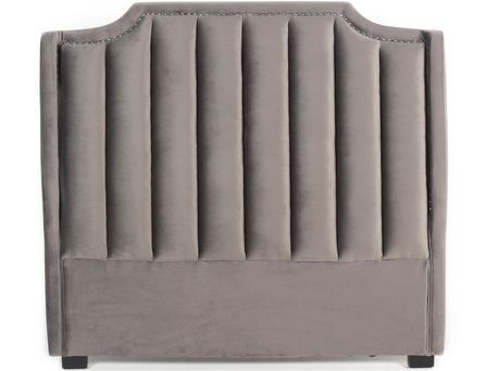 Tête de lit velours gris foncé Daro L 140 cm