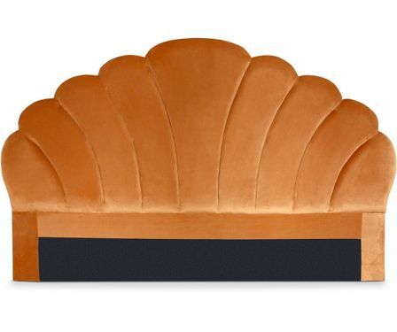 Tête de lit velours marron Erma L 180 cm