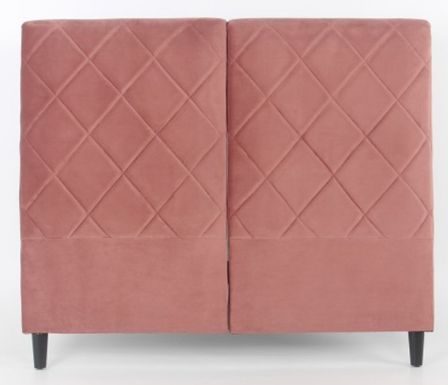 Tête de lit velours rose Palline 140
