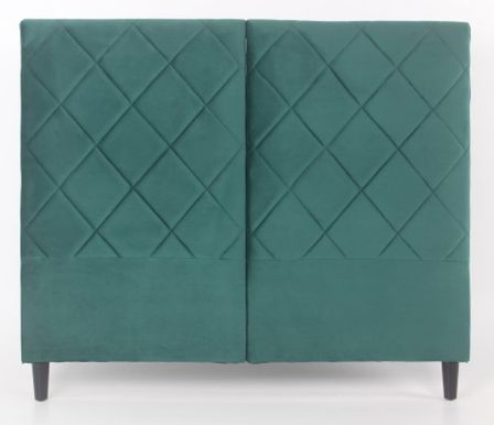 Tête de lit velours vert Palline 140