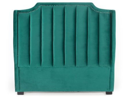 Tête de lit velours vert Daro L 140 cm