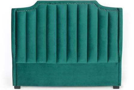 Tête de lit velours vert Daro L 160 cm
