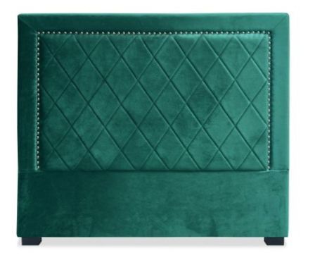 Tête de lit velours vert Mathy 140