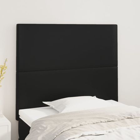 Têtes de lit 2 pcs Noir 100x5x78/88 cm Similicuir