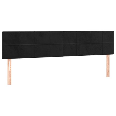 Têtes de lit 2 pcs Noir 100x5x78/88 cm Velours