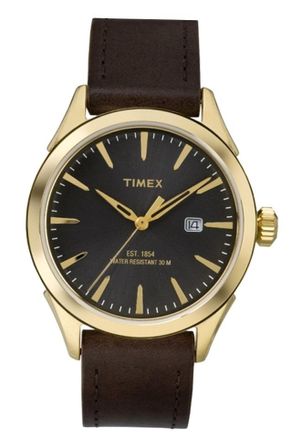 Timex Classic Tw2p77500 - Stainless Steel - Leather/cuoio - Mineral Glass - Date - 39mm - 30 Meters