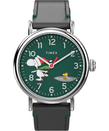 Timex Peanuts Collection - The Waterbury - Snoopy Woodstock Ice Skating - Special Pack TW2V60200
