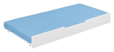 Tiroir de lit pin massif blanc laqué 200 cm