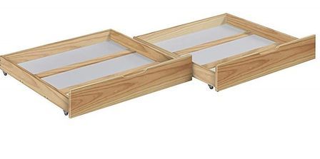 Tiroirs de lit pin massif naturel 90 - Lot de 2