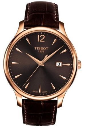 Tissot Chemin Tour Tradition -gent - Rose Gold Pvd - Gent - Leather Strap- Bronze Dial - Data - Swiss Made T0636103629700