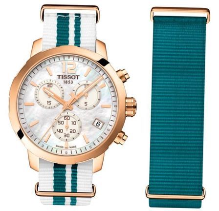 Tissot Quickster - Quartz- Chrono - Pvd - Mop Dial - Special Set 2 Straps/2cinturini T0954173711701_