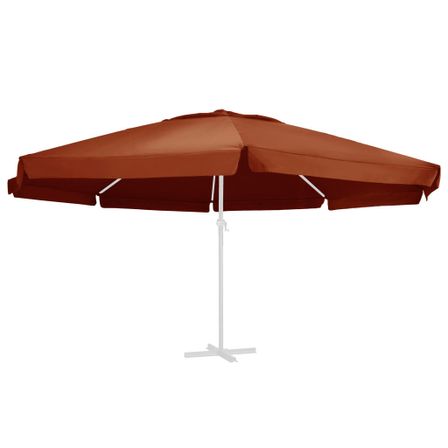 Tissu de remplacement de parasol d'extérieur Terre cuite 600 cm