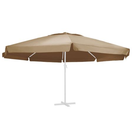 Tissu de remplacement pour parasol d'extérieur Taupe 600 cm