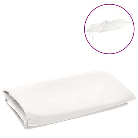 Tissu de remplacement pour parasol déporté Blanc sable 350 cm