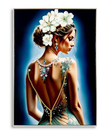 Toile laquée isabel avec cadre -h- 72 x 4 x 102 cm