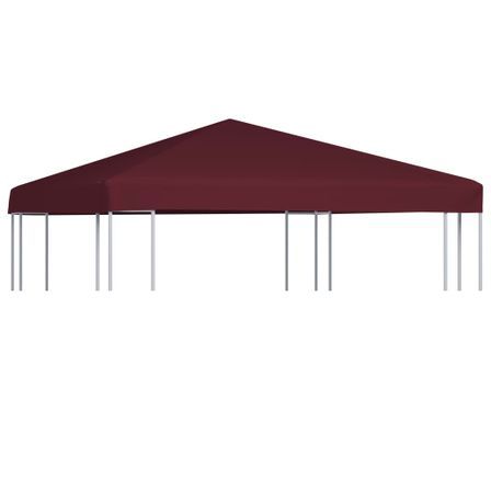 Toile supérieure de gazebo 310 g/m² 3x3 m Bordeaux