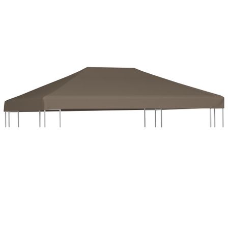 Toile supérieure de gazebo 310 g/m² 3x3 m Taupe