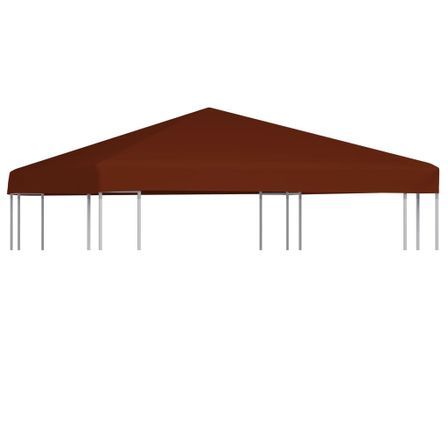 Toile supérieure de gazebo 310 g/m² 3x3 m Terre cuite